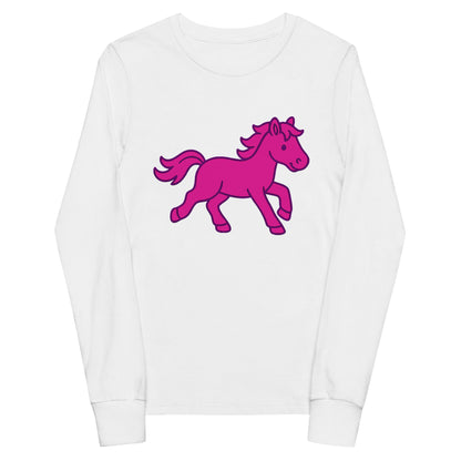Performance | Youth Long Sleeve T-Shirt | Pink Pony Athletic Club | Mascot Logo