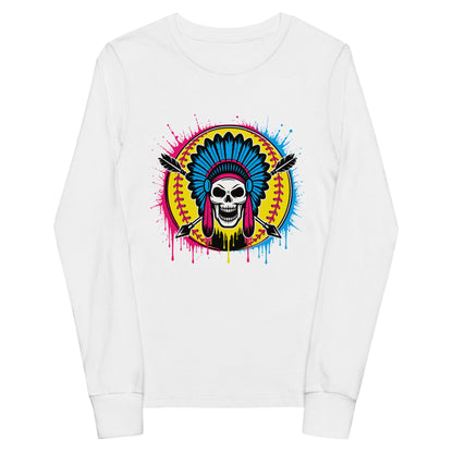 Performance | Youth Long Sleeve T-Shirt | Savage Softball | Emblem Logo