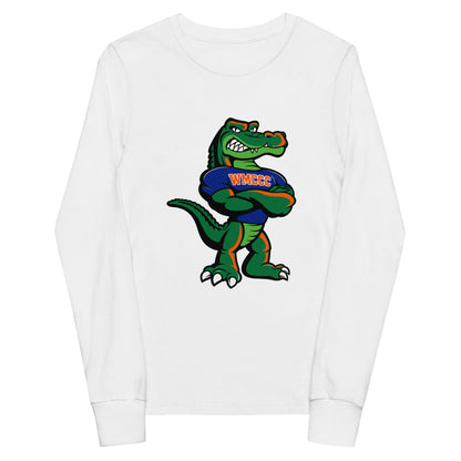 Performance | Youth Long Sleeve T-Shirt | West Memphis Community Christian College Gators | Mascot Logo