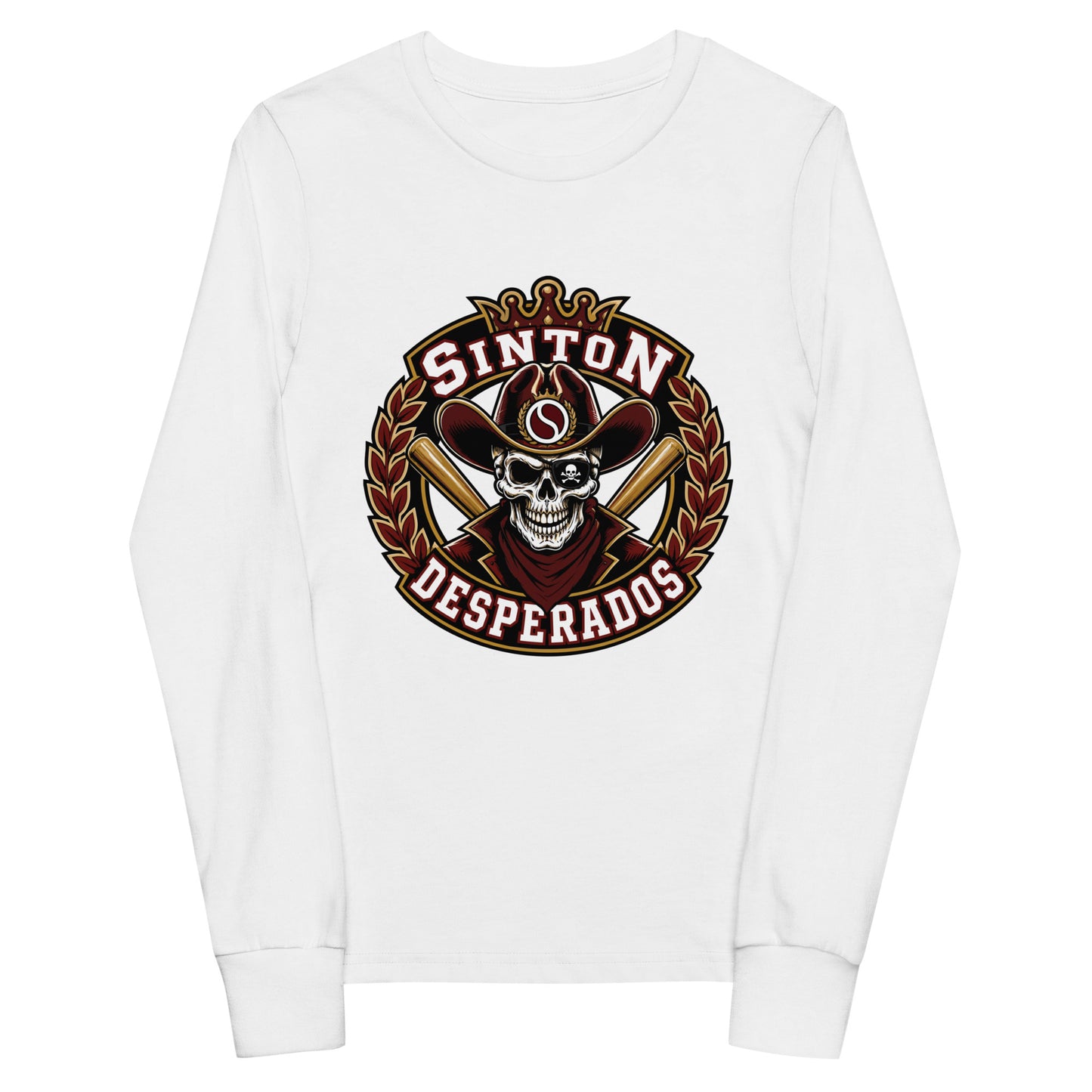 Performance | Youth Long Sleeve T-Shirt | Sinton Desperados Baseball | Ridge Varsity Logo