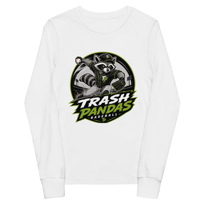 Performance | Youth Long Sleeve T-Shirt | Trash Pandas Baseball Organization | Vanguard Logo