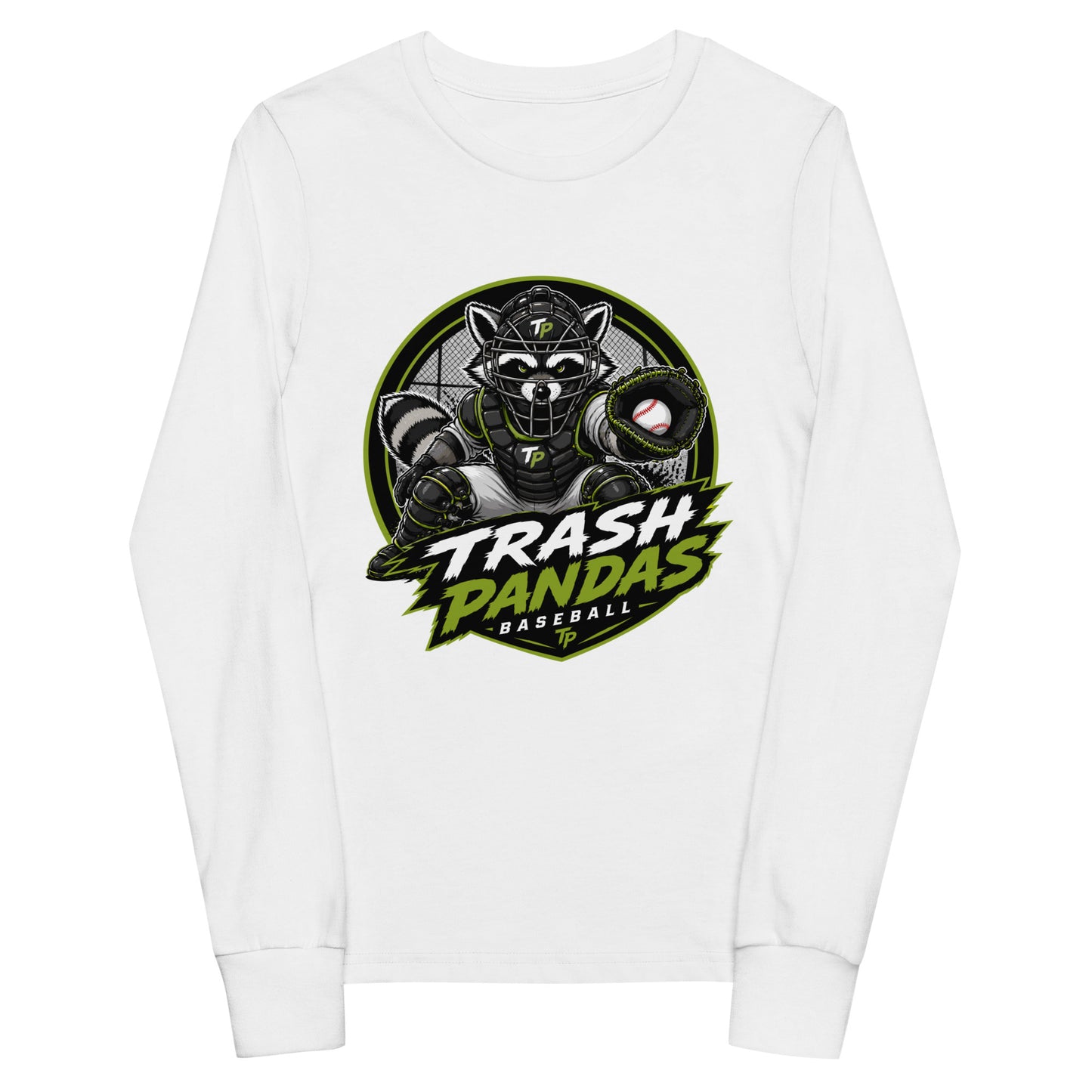 Performance | Youth Long Sleeve T-Shirt | Trash Pandas Baseball Organization | Athletics Logo