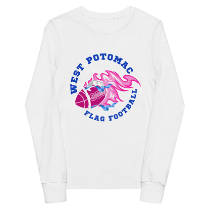 Performance | Youth Long Sleeve T-Shirt | West Potomac Flag Football | Crest Logo