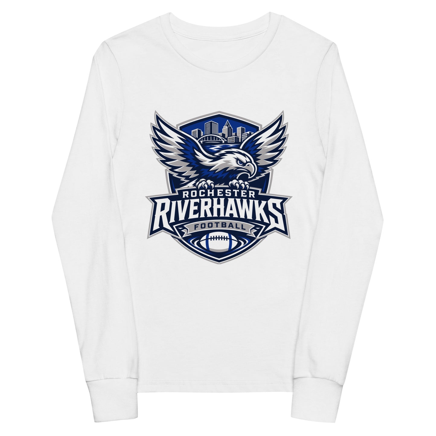 Performance | Youth Long Sleeve T-Shirt | Rochester Riverhawks | Shield Logo