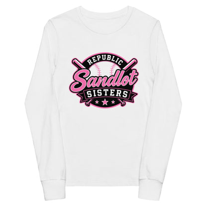 Performance | Youth Long Sleeve T-Shirt | Sandlot Sisters | Badge Logo