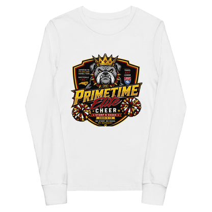 Performance | Youth Long Sleeve T-Shirt | PTE Bulldog Cheer | Shield Logo