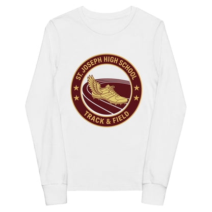 Performance | Youth Long Sleeve T-Shirt | St. Joseph High School - Track & Field | Badge Logo