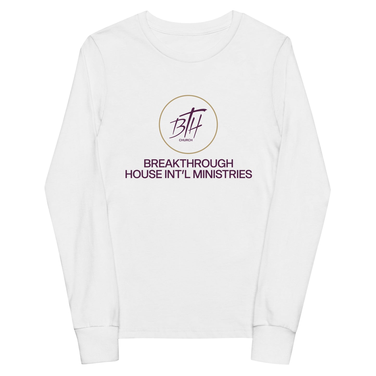 Performance | Youth Long Sleeve T-Shirt | Breakthrough House International Ministries | Crest Logo