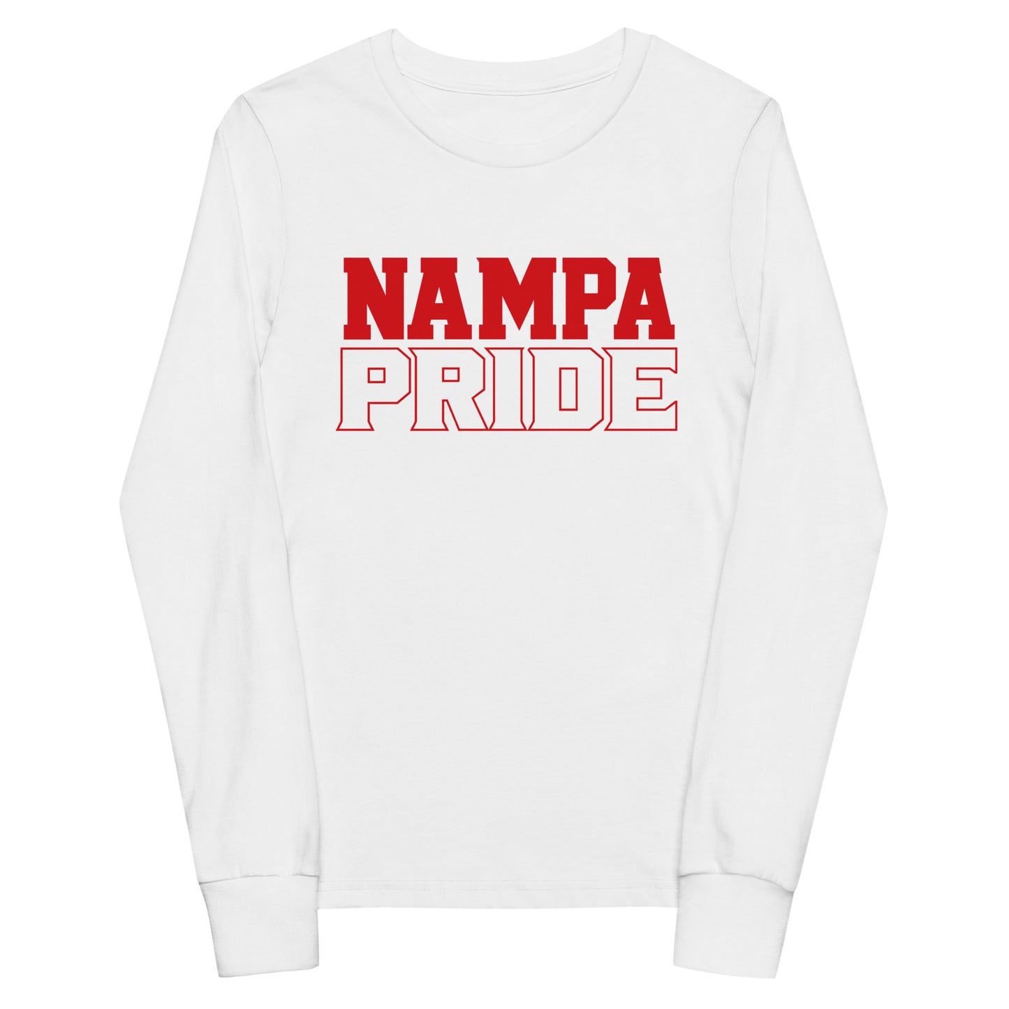 Performance | Youth Long Sleeve T-Shirt | Nampa Pride | Letter Mark Logo