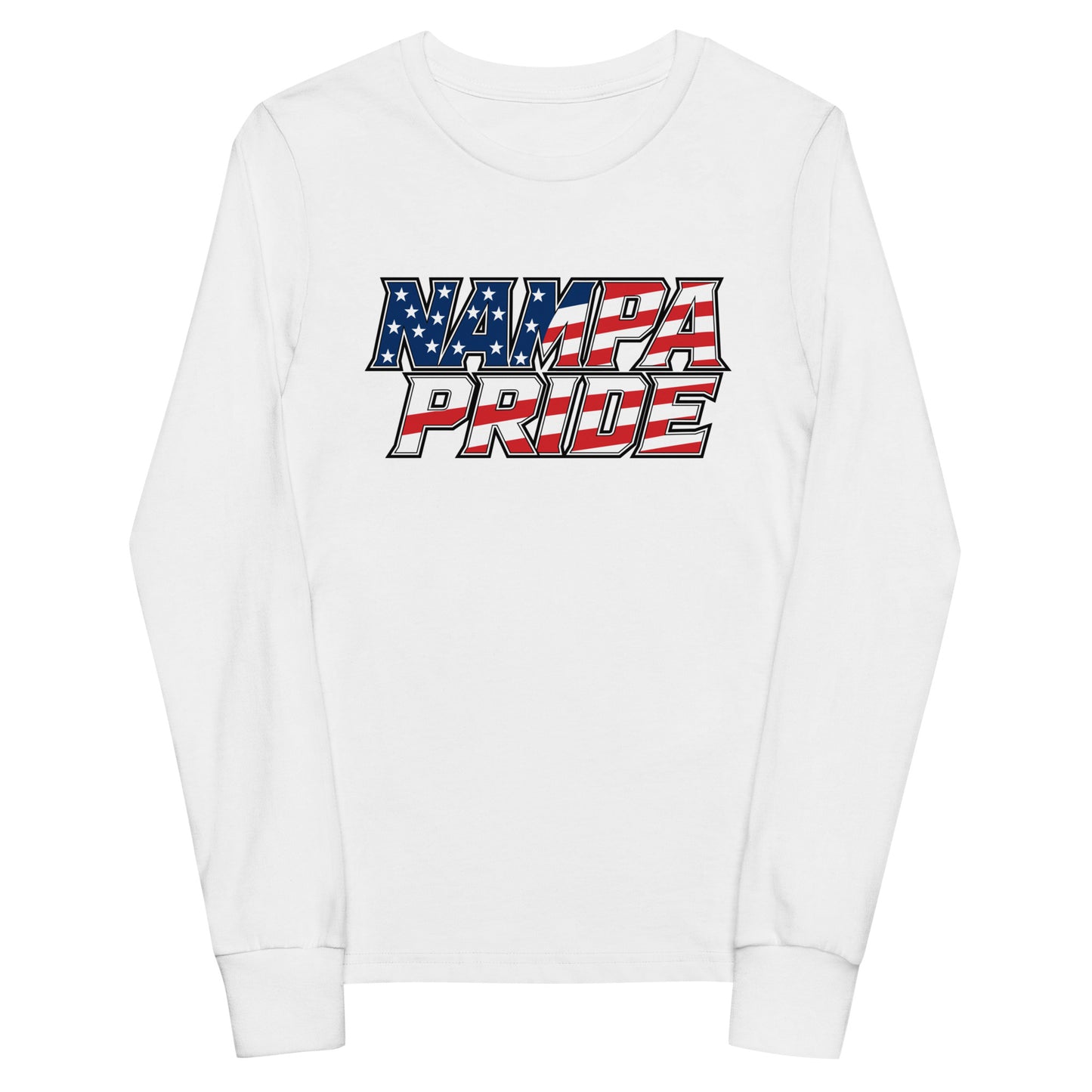 Performance | Youth Long Sleeve T-Shirt | Nampa Pride | Modern Script Logo