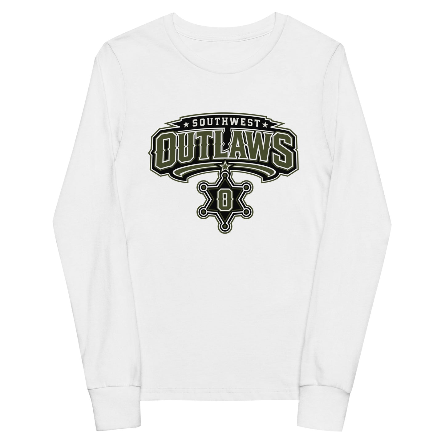 Performance | Youth Long Sleeve T-Shirt | Southwest Outlaws | Frontier Athletics Logo