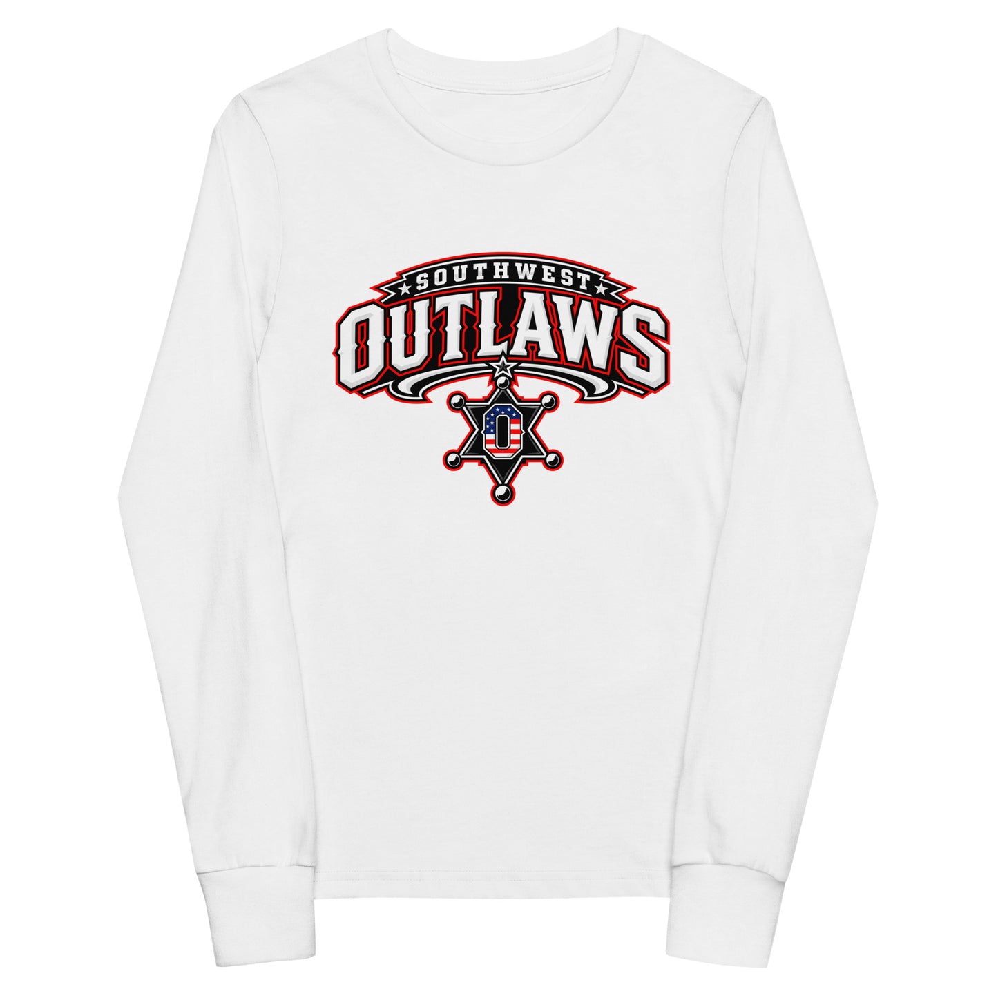 Performance | Youth Long Sleeve T-Shirt | Southwest Outlaws | Vanguard Logo