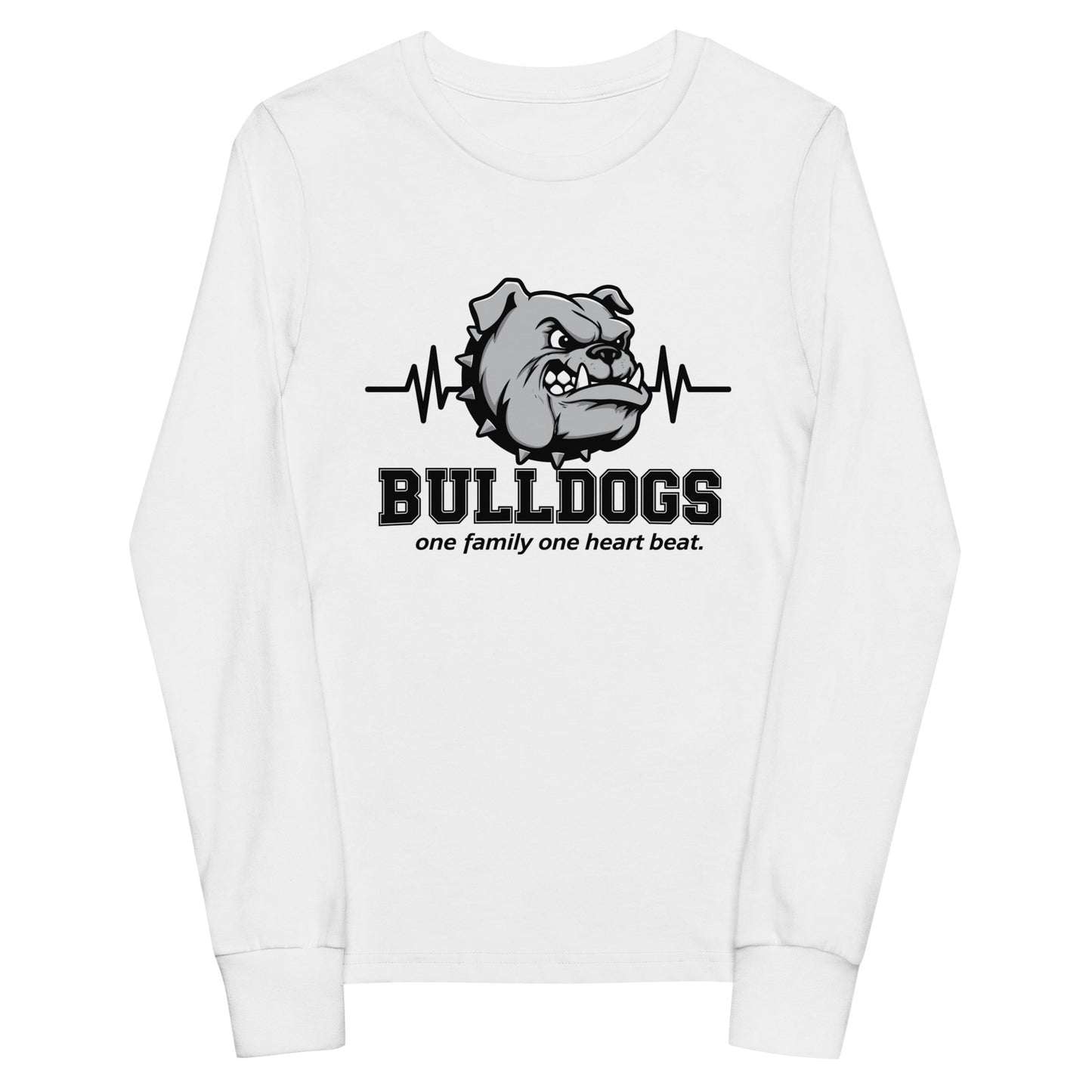 Performance | Youth Long Sleeve T-Shirt | Celina Recreational Football Black | Bulldogs Crest Logo