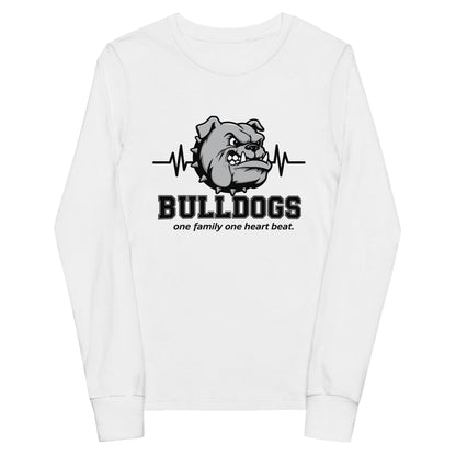 Performance | Youth Long Sleeve T-Shirt | Celina Recreational Football Black | Bulldogs Crest Logo