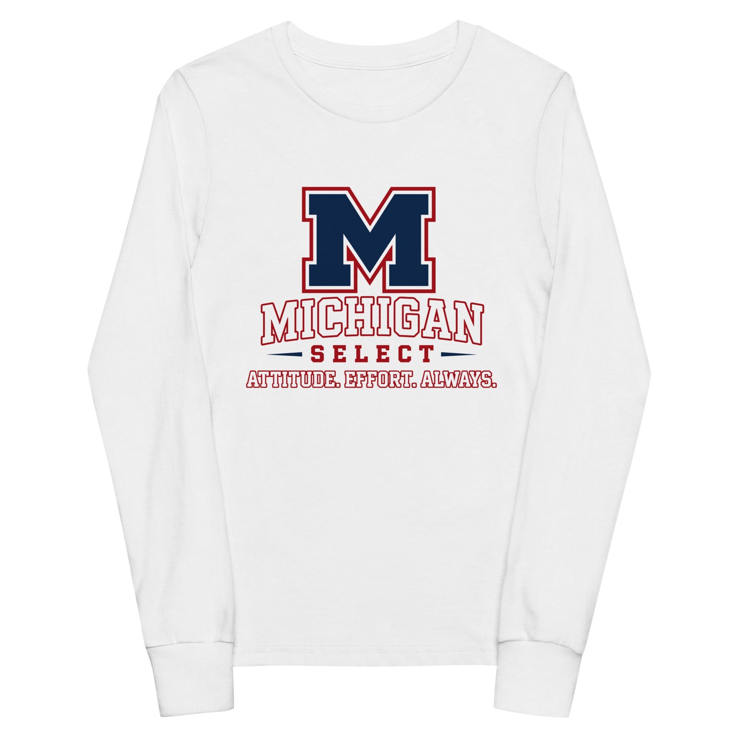 Performance | Youth Long Sleeve T-Shirt | Michigan Select Baseball | Crest Logo