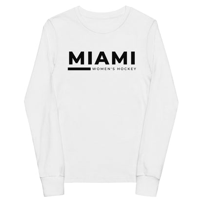 Performance | Youth Long Sleeve T-Shirt | Miami Women's Hockey | Lettermark Logo