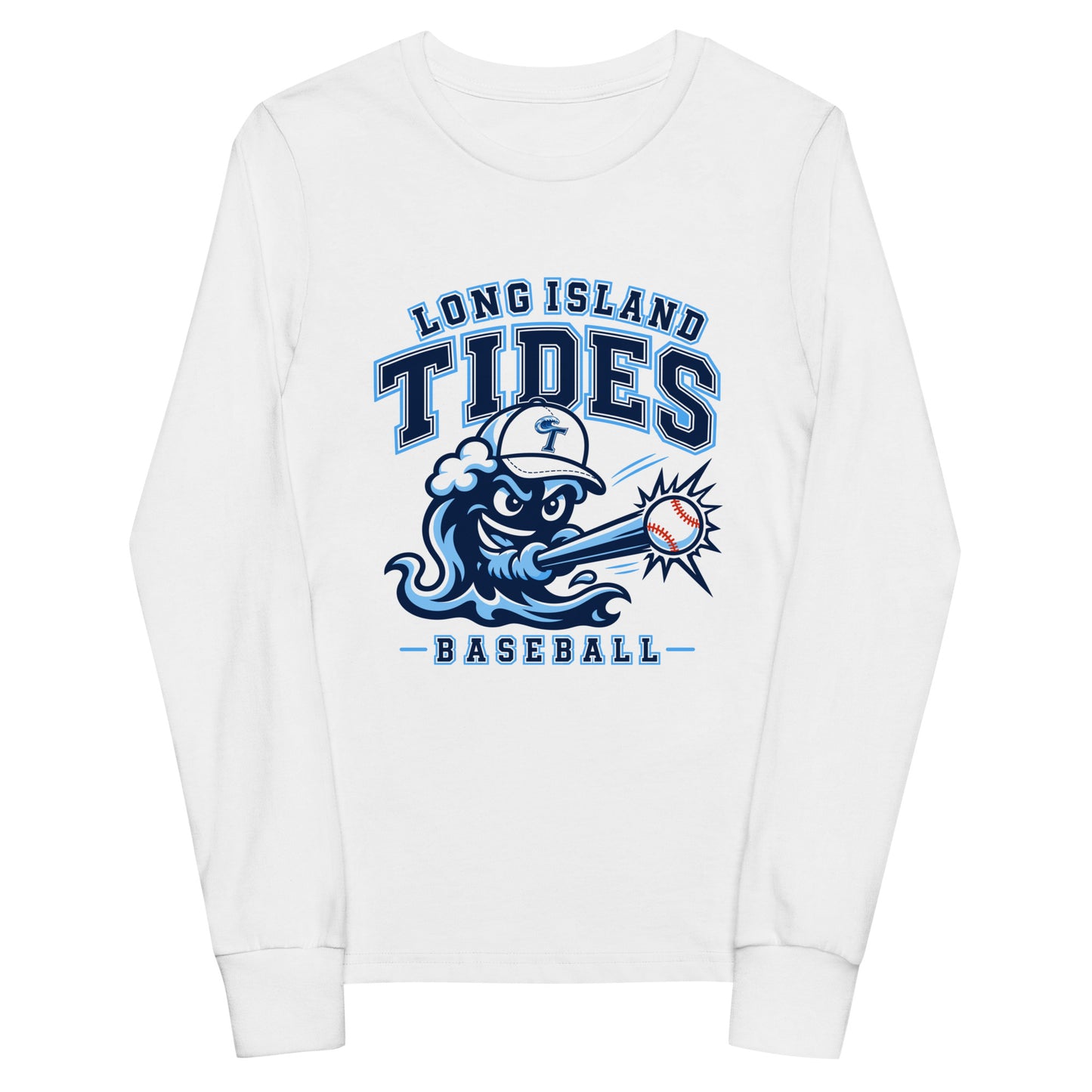 Performance | Youth Long Sleeve T-Shirt | Long Island Tides Baseball | Valor Logo