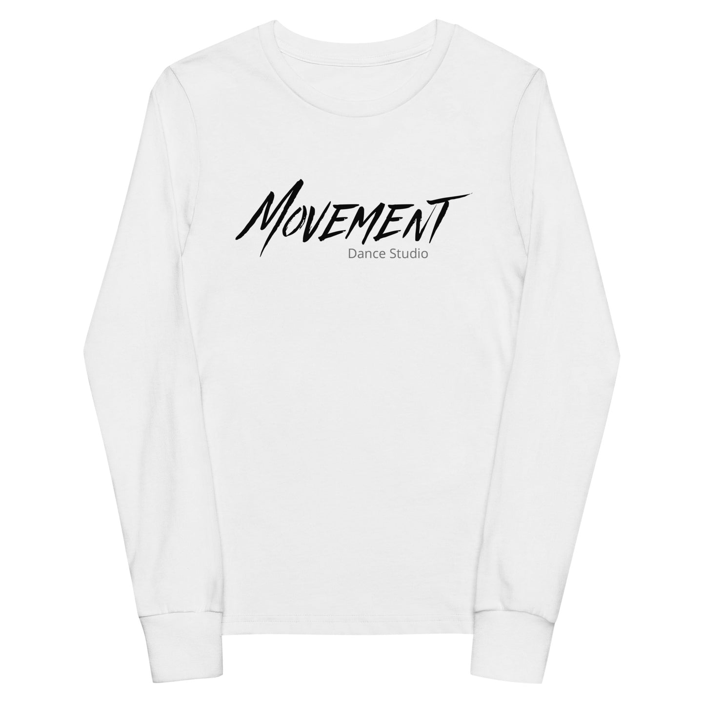 Performance | Youth Long Sleeve T-Shirt | Movement Dance Studio | Crest Logo