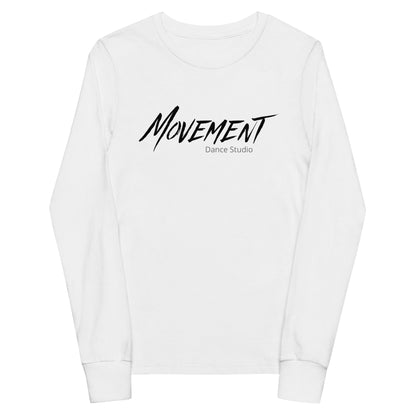 Performance | Youth Long Sleeve T-Shirt | Movement Dance Studio | Crest Logo