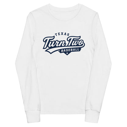 Performance | Youth Long Sleeve T-Shirt | Texas Turn Two Baseball | Athletics Logo