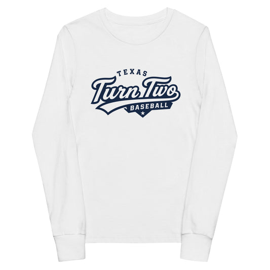 Performance | Youth Long Sleeve T-Shirt | Texas Turn Two Baseball | Athletics Logo