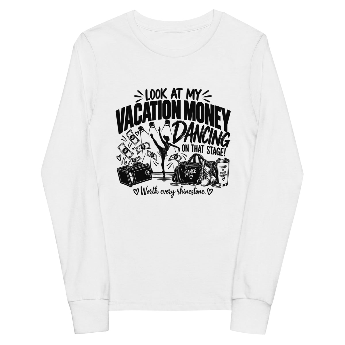 Performance | Youth Long Sleeve T-Shirt | Dance Life | Vanguard Logo
