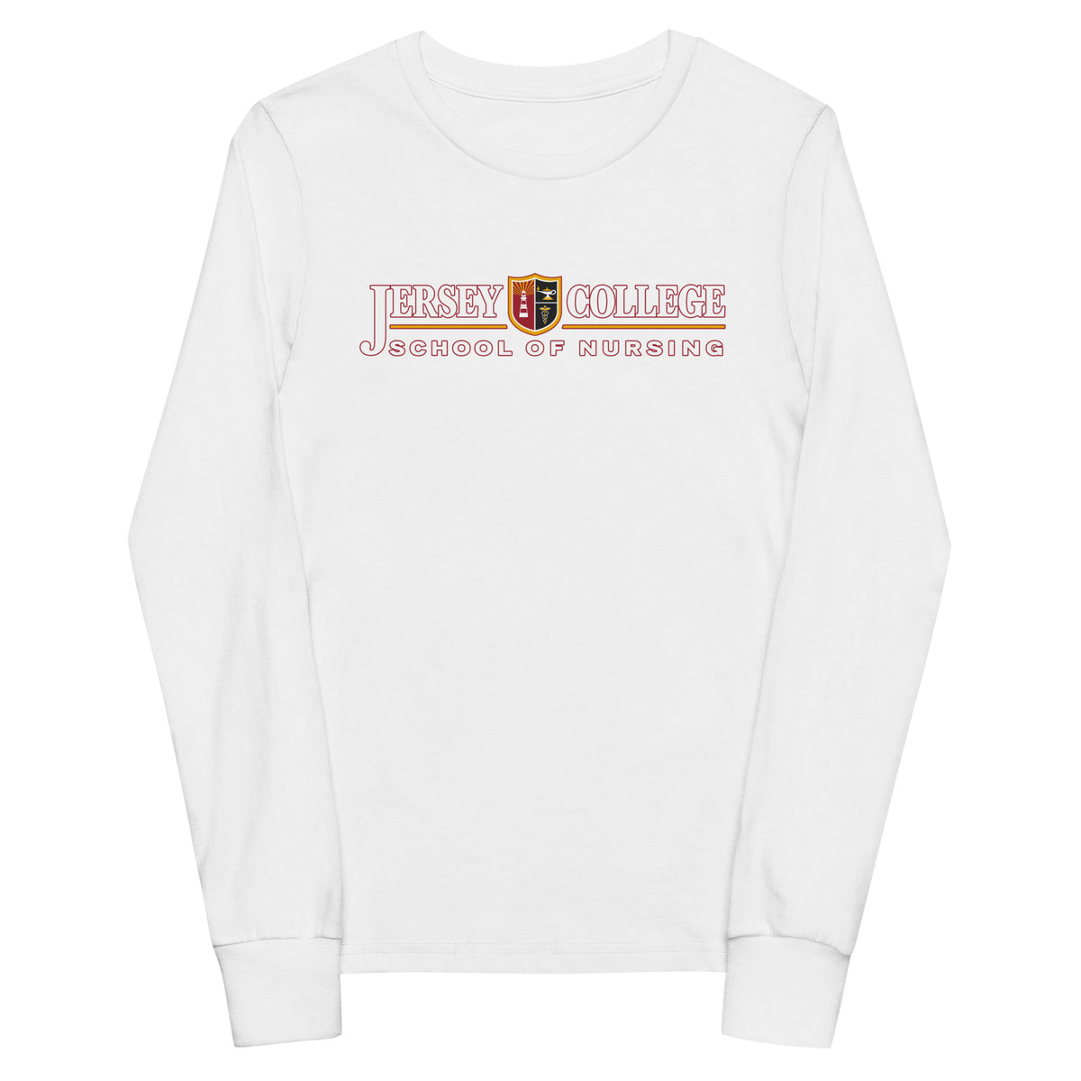 Performance | Youth Long Sleeve T-Shirt | Grand View University Nursing | Emblem Logo