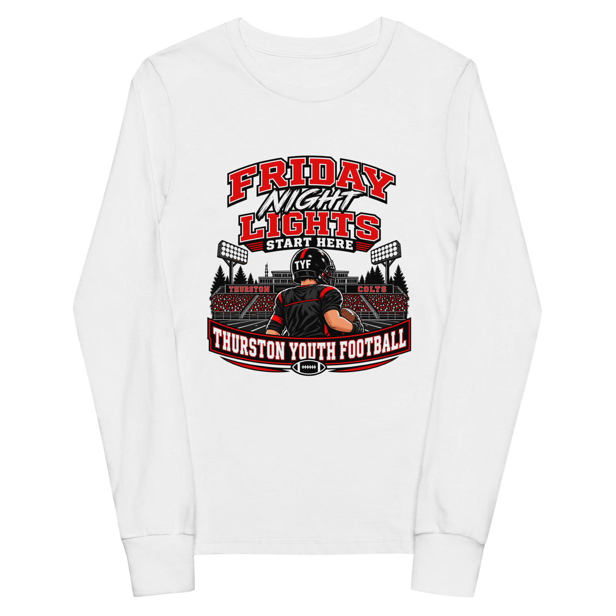 Performance | Youth Long Sleeve T-Shirt | Thurston Youth Football | Vanguard Logo