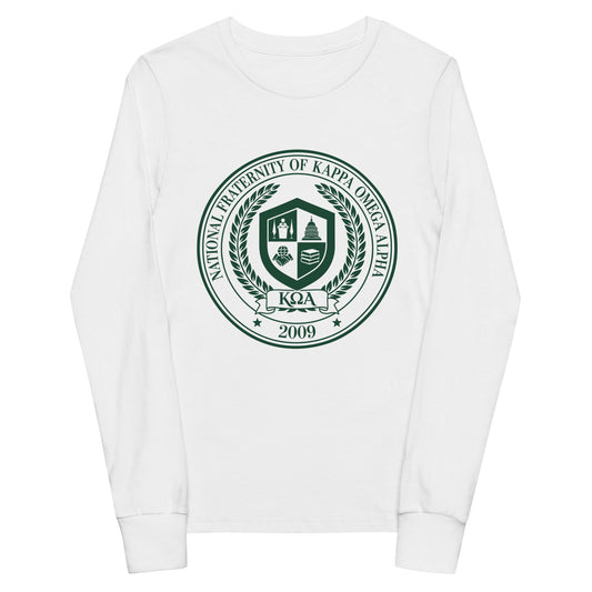 Performance | Youth Long Sleeve T-Shirt | Kappa Omega Alpha | Badge Logo
