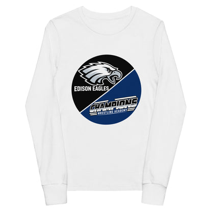 Performance | Youth Long Sleeve T-Shirt | Edison Eagles/CWA Wrestling | Badge Logo