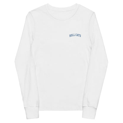 Performance | Youth Long Sleeve T-Shirt | Geneseo Mudcats | Roll Cats Script Logo