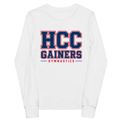Performance | Youth Long Sleeve T-Shirt | HCC Gymnastics | Vanguard Logo