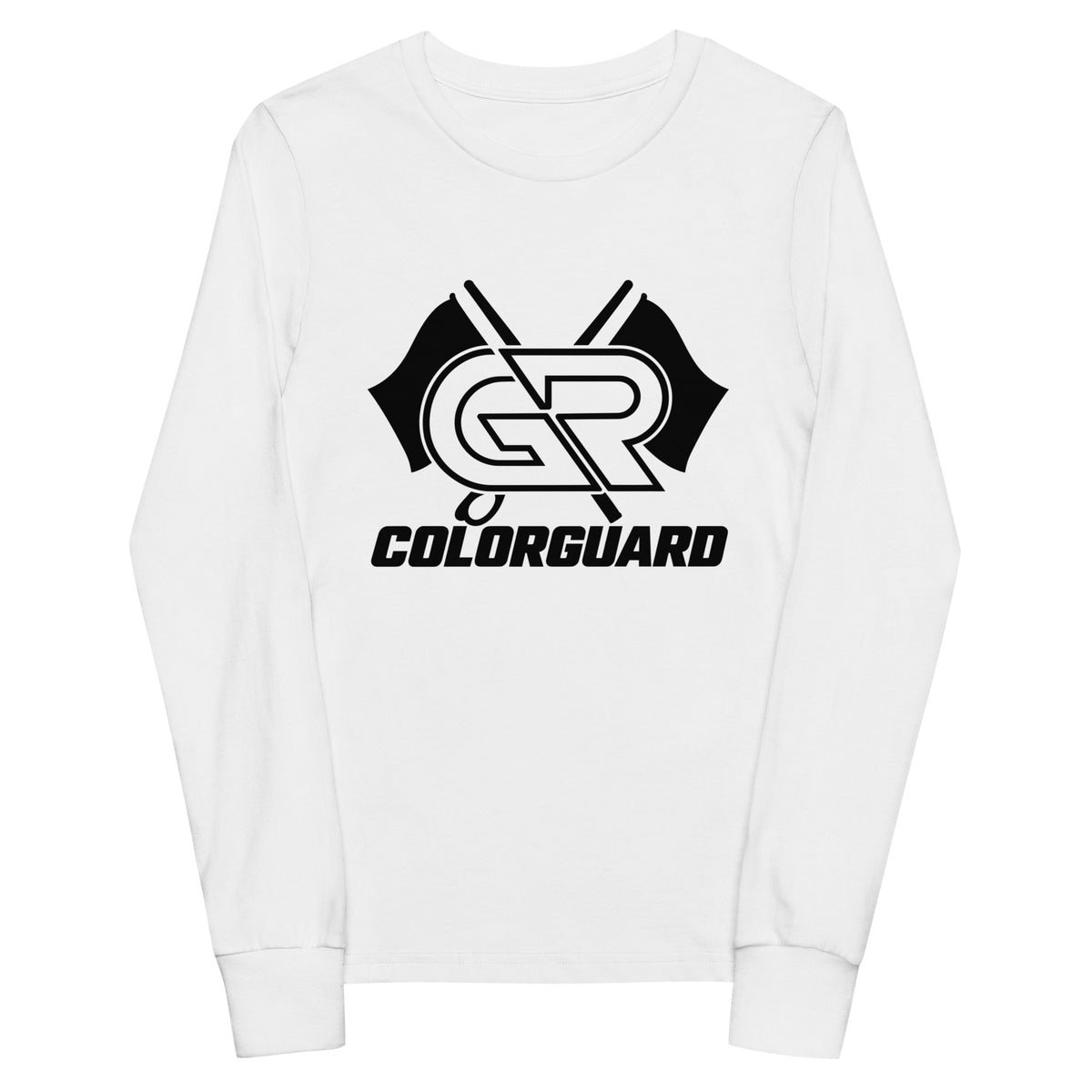 Performance | Youth Long Sleeve T-Shirt | George Ranch High School Colorguard | Crest Logo