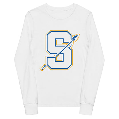 Performance | Youth Long Sleeve T-Shirt | Senatobia Warriors Baseball | Crest Logo