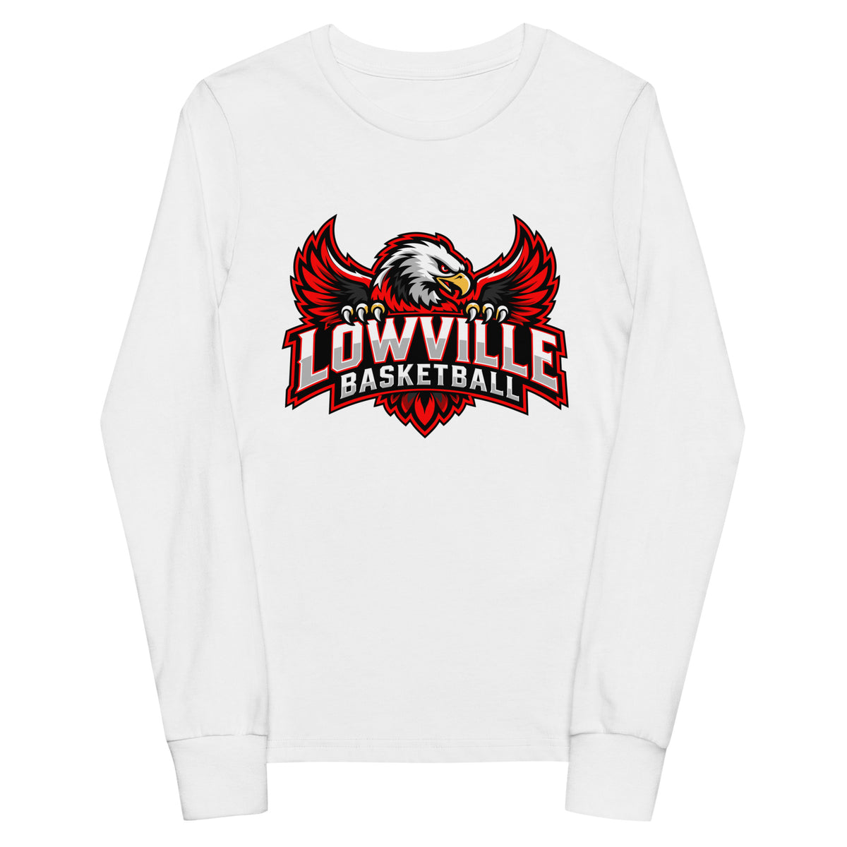 Performance | Youth Long Sleeve T-Shirt | Lowville Girls Basketball | Emblem Logo