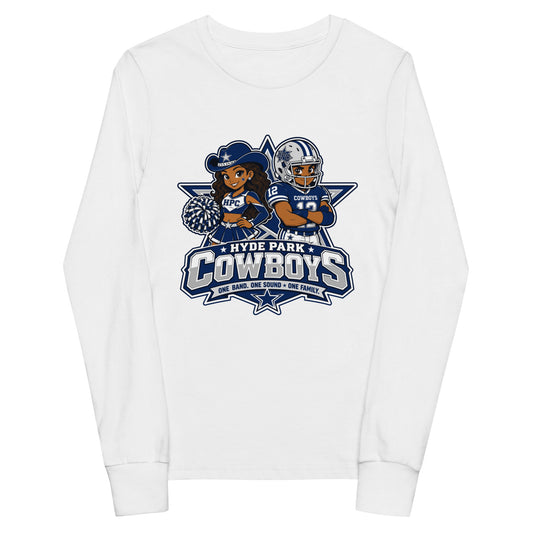 Performance | Youth Long Sleeve T-Shirt | Hyde Park Cowboys | Vanguard Logo