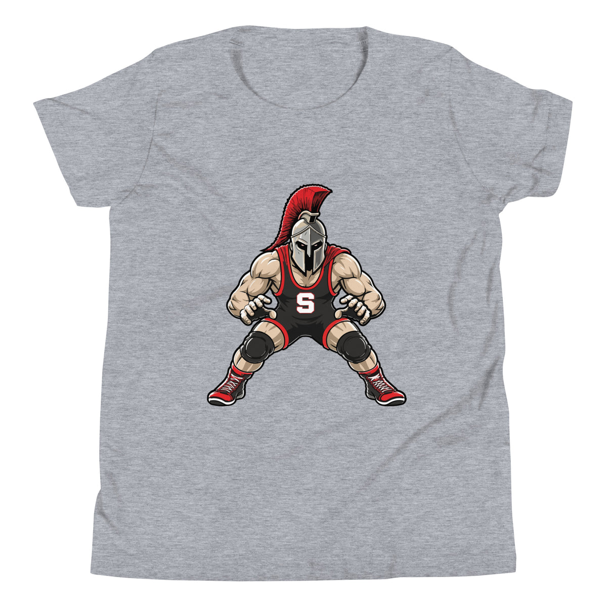 Performance | Youth T-Shirt | Spartan Wrestling Club | Mascot Logo