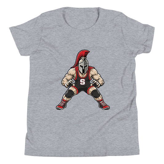 Performance | Youth T-Shirt | Spartan Wrestling Club | Mascot Logo