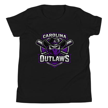 Performance | Youth T-Shirt | Carolina Outlaws Baseball | Shield Logo
