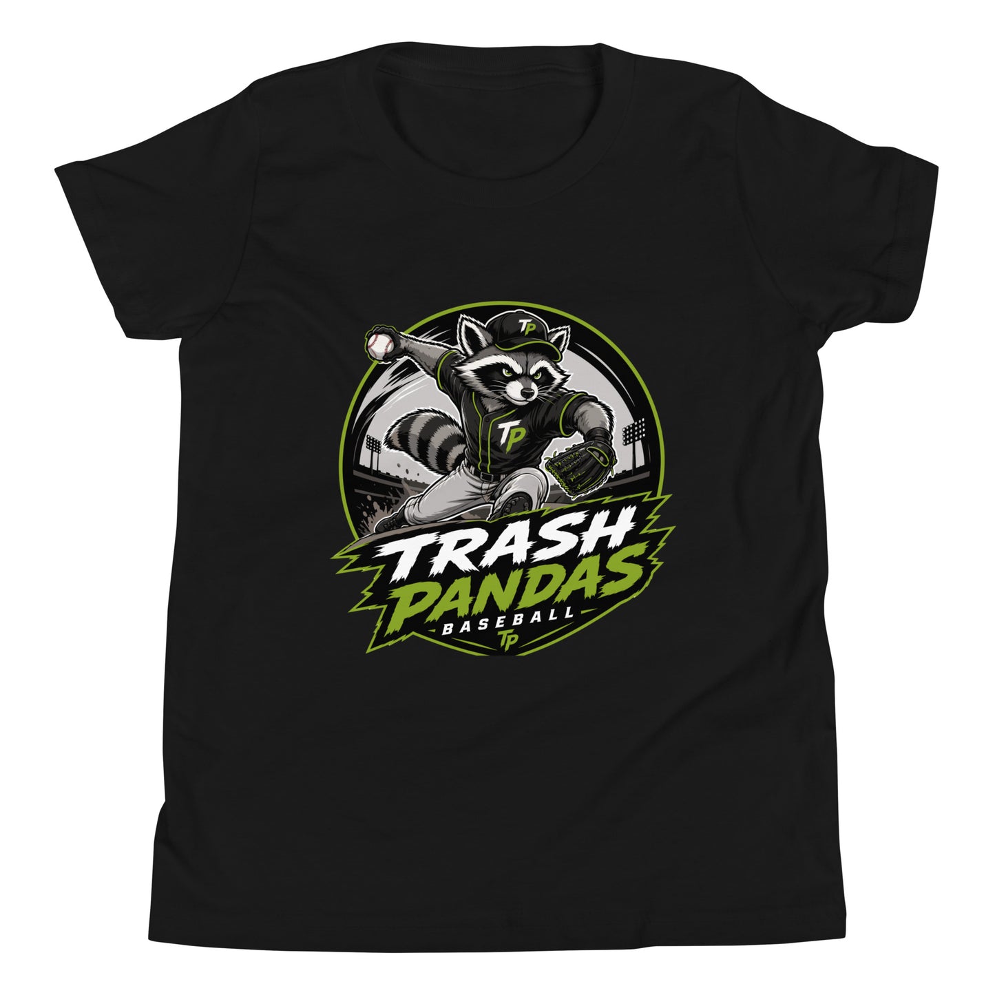 Performance | Youth T-Shirt | Trash Pandas Baseball Organization | Vanguard Logo