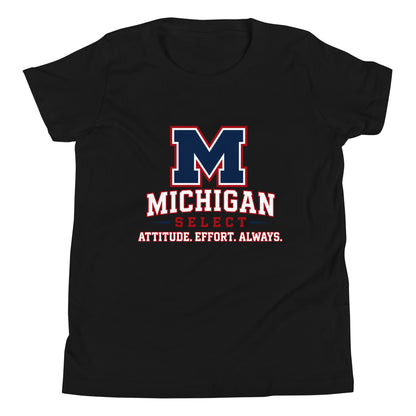 Performance | Youth T-Shirt | Michigan Select Baseball | Crest Logo