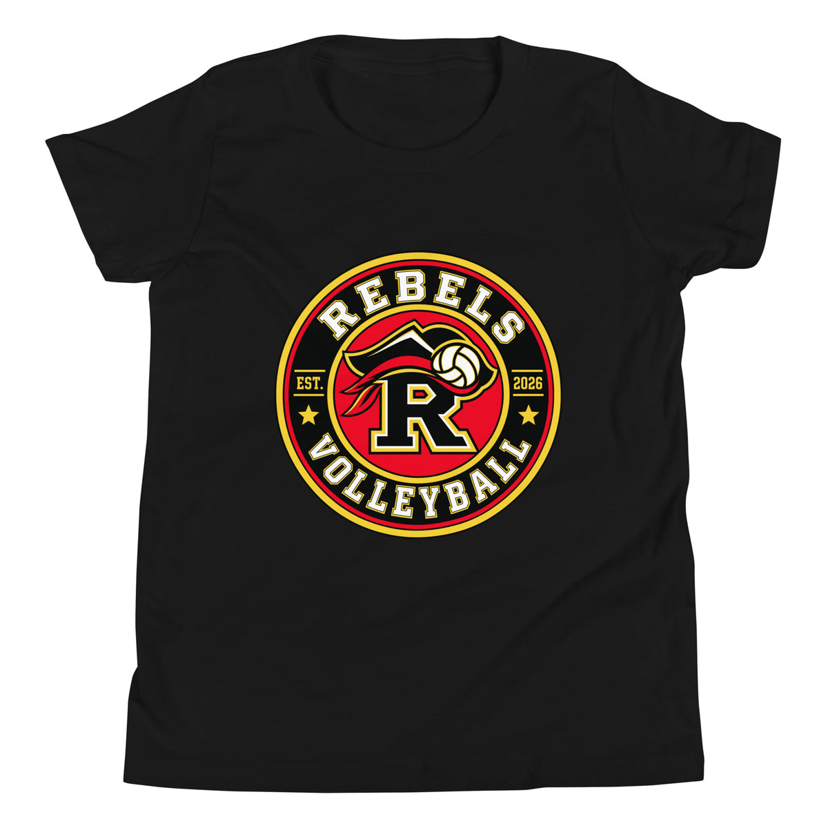Performance | Youth T-Shirt | Rebels Volleyball Club | Badge Logo
