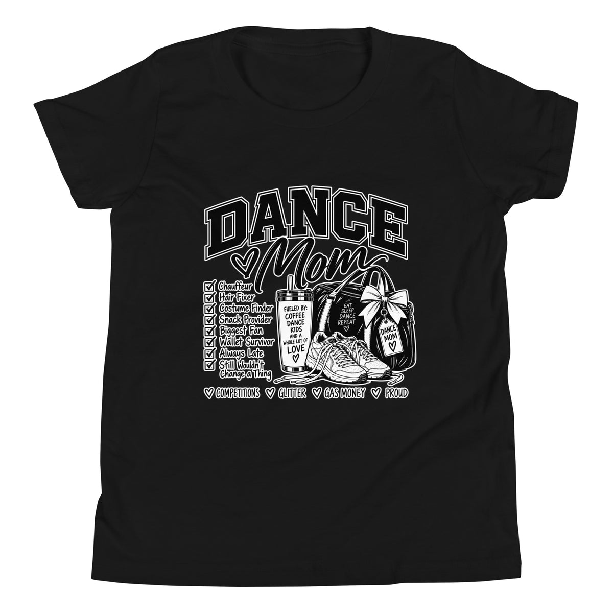 Performance | Youth T-Shirt | Dance Life | Mom Crest Logo