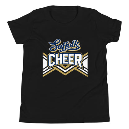 Performance | Youth T-Shirt | Suffolk University Cheerleading | Vanguard Logo