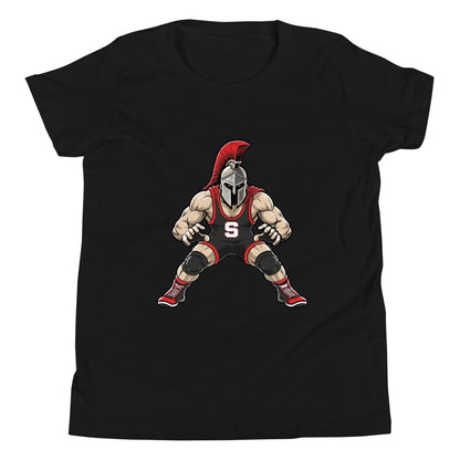 Performance | Youth T-Shirt | Spartan Wrestling Club | Mascot Logo