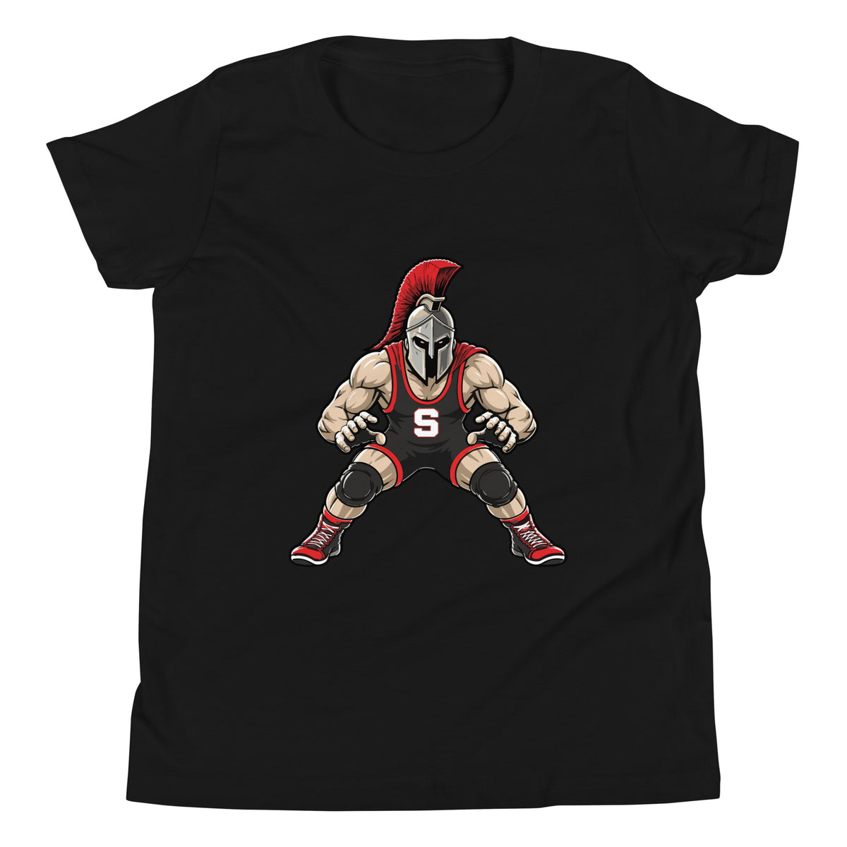 Performance | Youth T-Shirt | Spartan Wrestling Club | Mascot Logo