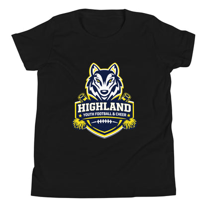 Performance | Youth T-Shirt | Highland youth football and cheer | Emblem Logo