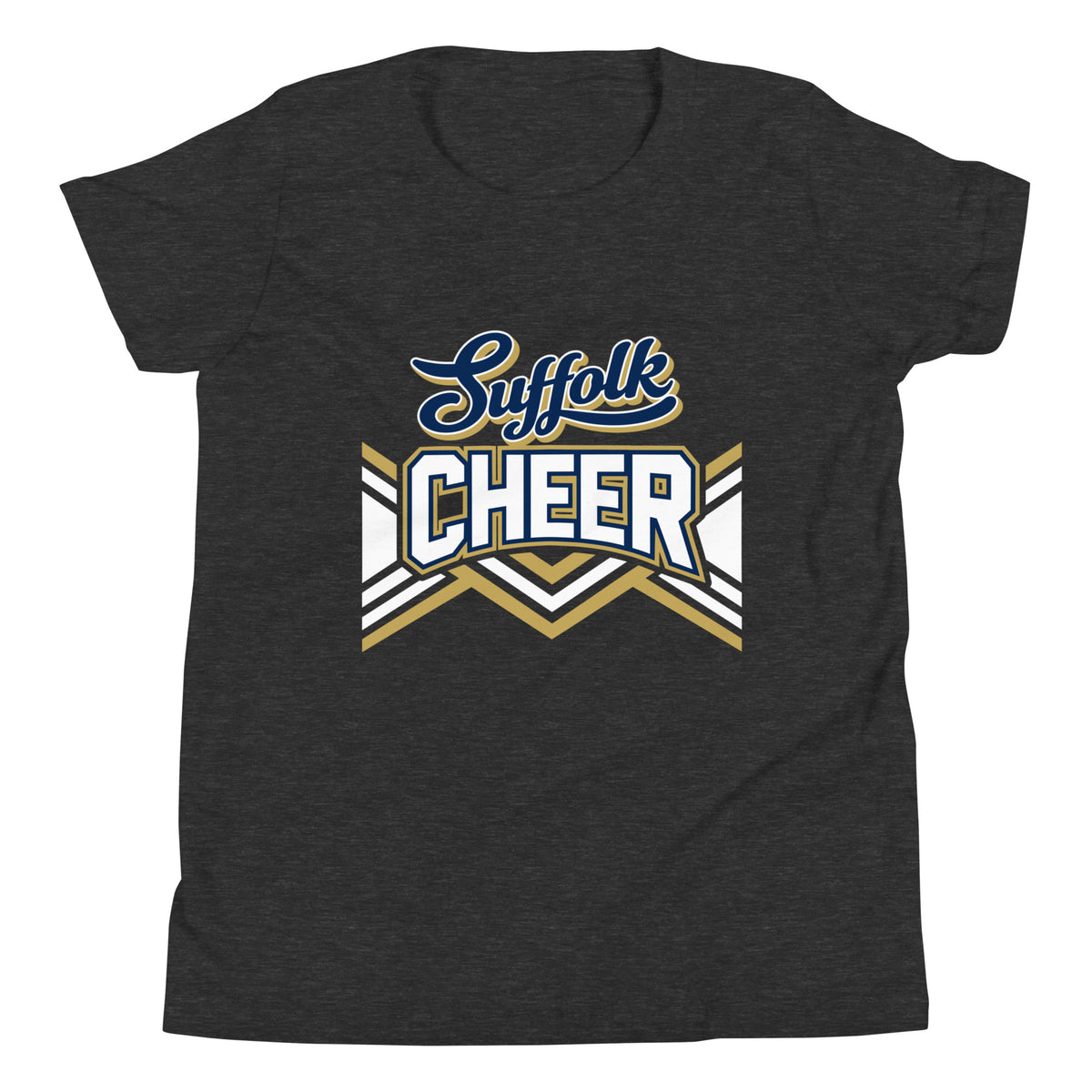 Performance | Youth T-Shirt | Suffolk University Cheerleading | Vanguard Logo