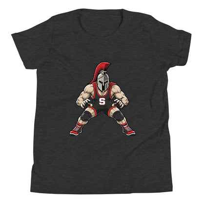 Performance | Youth T-Shirt | Spartan Wrestling Club | Mascot Logo