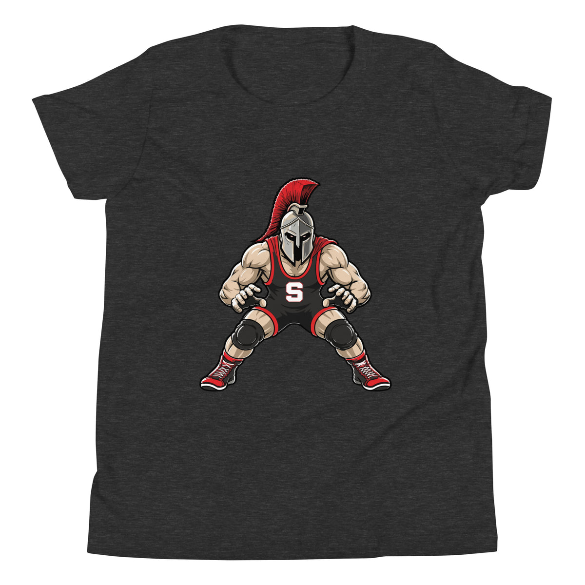 Performance | Youth T-Shirt | Spartan Wrestling Club | Mascot Logo